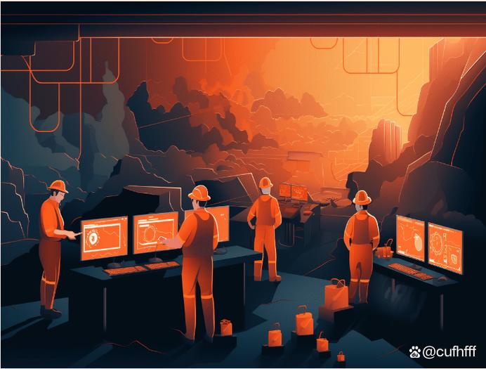 A state-of-the-art mining rig in action