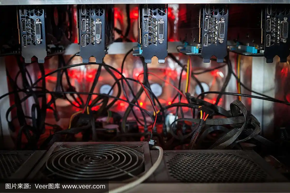 An expansive mining farm showcasing multiple rigs