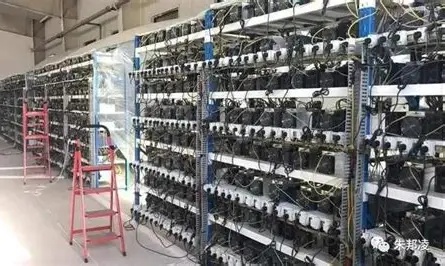 A vast mining farm filled with rows of mining rigs.