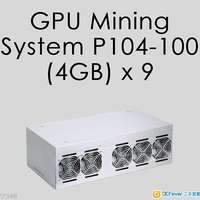 Cluster of GPUs assembled in a mining rig setup