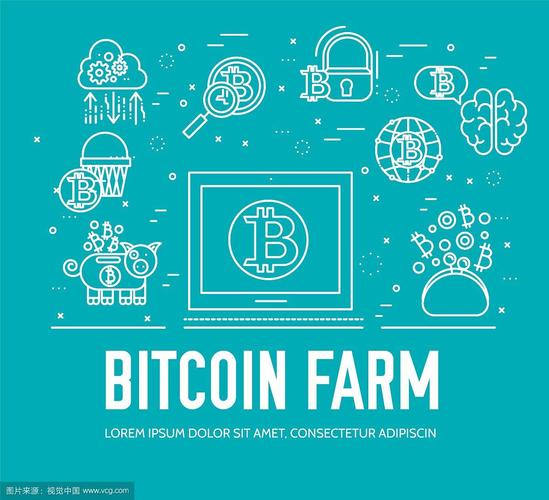 Illustration of Bitcoin mining with server racks and digital currencies